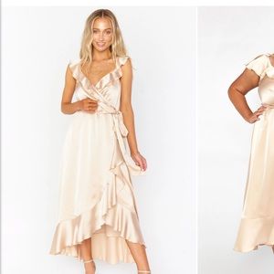 Show me your mumu Samantha bridesmaid dress in Champagne